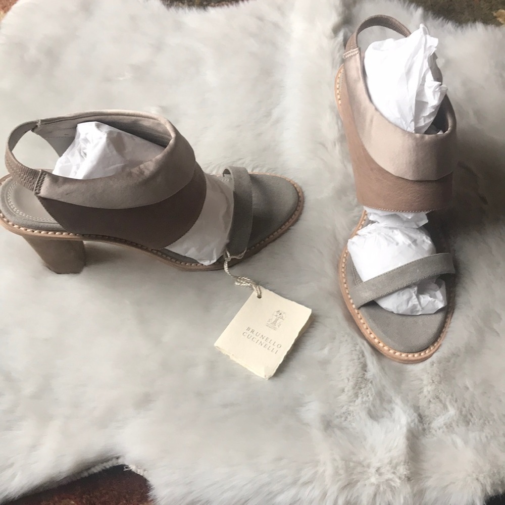 Brunello Cucinelli Women’s Sandals, Gray, Size 41